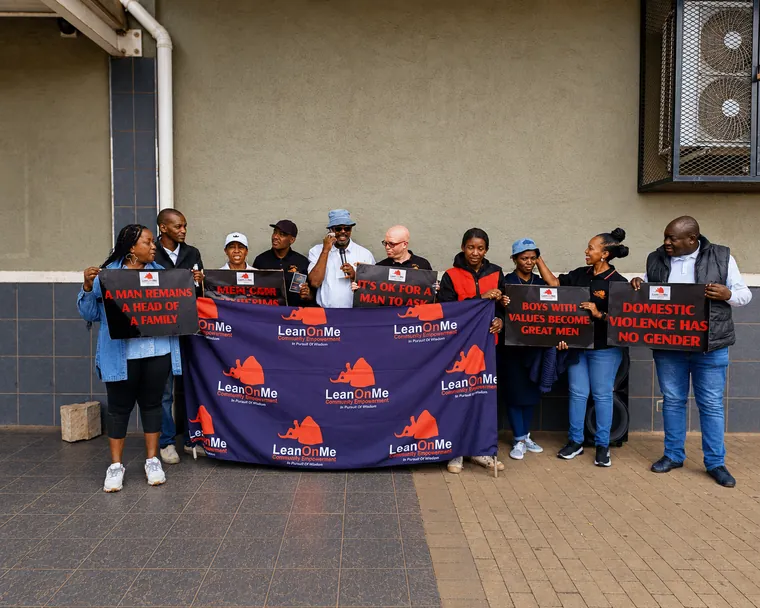 Lean On Me campaign team during a roadshow