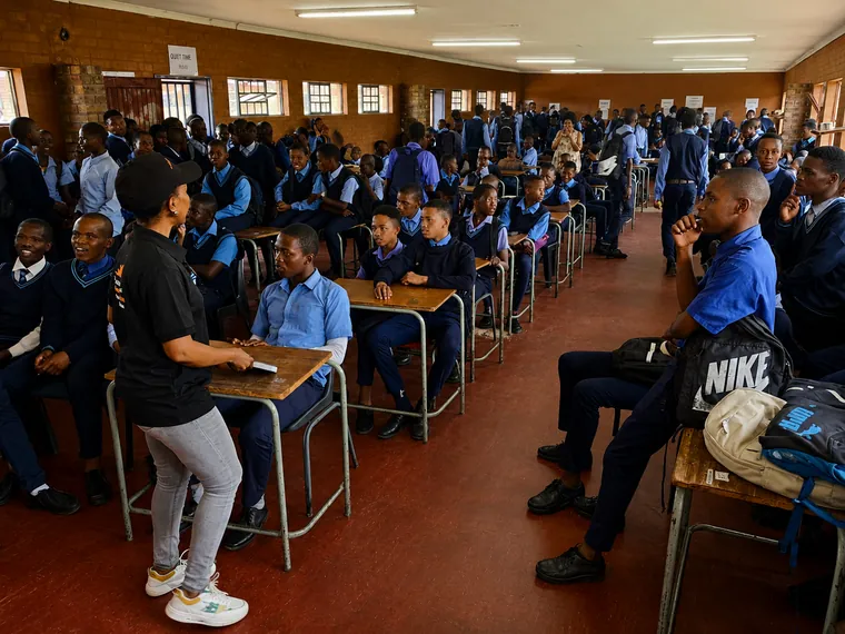 Learners attending a Lean On Me school programme